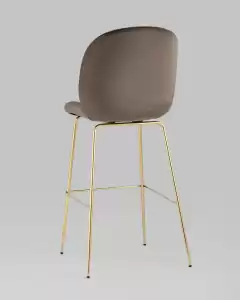 Стул барный Beetle со спинкой коричневый