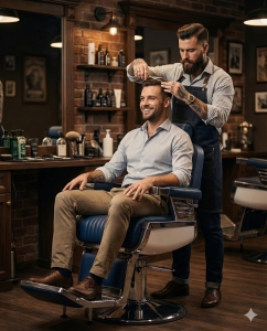 Кресло барберское JACK VIBRO (с вибромассажем)