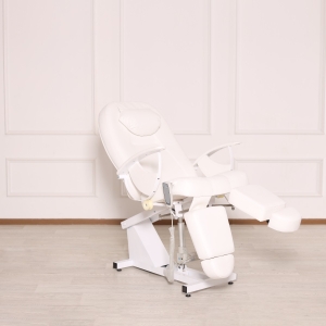 Педикюрное кресло Юлия (белое) на электроприводе 1 мотор