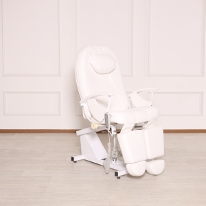Педикюрное кресло Юлия (белое) на электроприводе 1 мотор