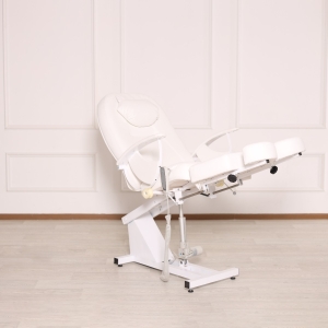 Педикюрное кресло Юлия (белое) на электроприводе 1 мотор
