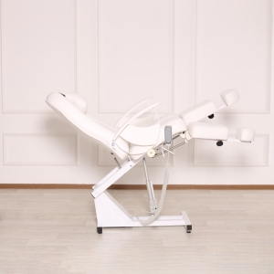 Педикюрное кресло Юлия (белое) на электроприводе 1 мотор