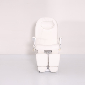 Педикюрное кресло Юлия (белое) на электроприводе 1 мотор