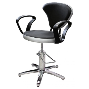 Кресло для парикмахерских «Селена» гидравлическое пятилучье хром