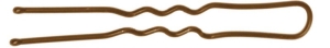 Шпильки 45 мм тонкие, волна, коричневые (60 шт.)