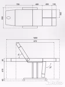 Педикюрное косметологическое кресло «Анна» (гидравлическое) 