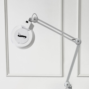 Светодиодная лампа лупа 5 д белая на кронштейне