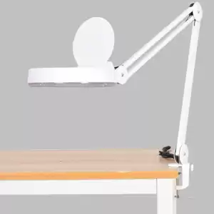 Светодиодная лампа лупа 5 д белая на кронштейне