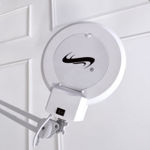 Светодиодная лампа лупа 8 д белая на кронштейне 