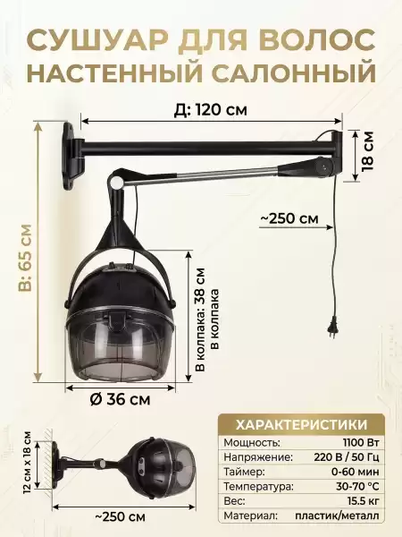 Сушуар с креплением к стене
