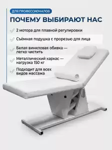 Массажный стол арт. 1145-1 с электроприводом (2 мотора) c Рег.Удостоверением