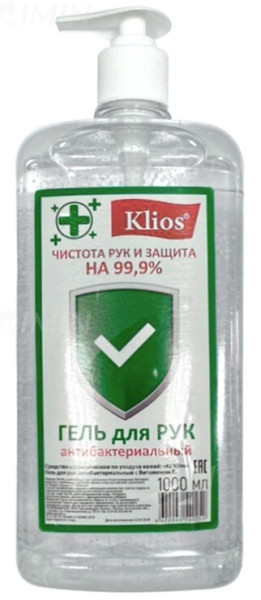 антибактериальный гель для рук Klios, 1л