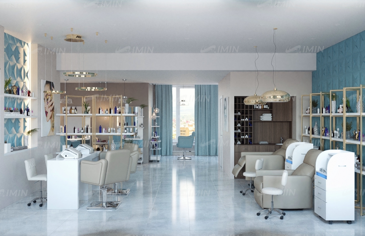 Funroad Customized Mdf Nail Salon Furniture Design With Nail Manicure Table And 