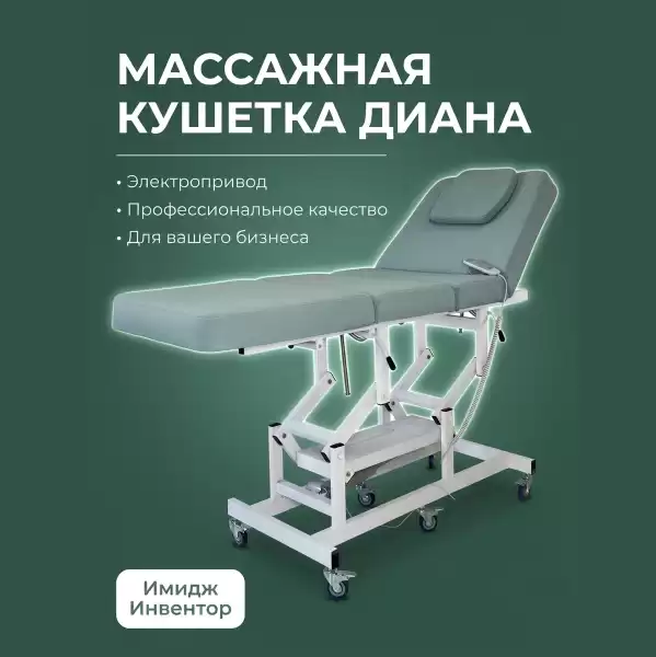 Массажная стол - кушетка Диана с электроприводом, питание от сети, (арт.1134) 1 мотор 