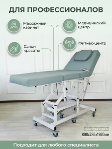 Массажная стол - кушетка "Диана" с электроприводом, питание от сети, (арт.1134) 1 мотор 