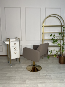 Парикмахерское кресло "Верона Арт" gold, гидравлическое