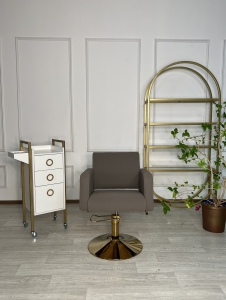 Парикмахерское кресло "Верона Арт" gold, гидравлическое